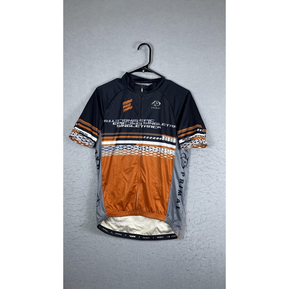 Primal Epic‎ Singletrack Cycling Jersey Mens Large Full Zip Winter Park Graphic
